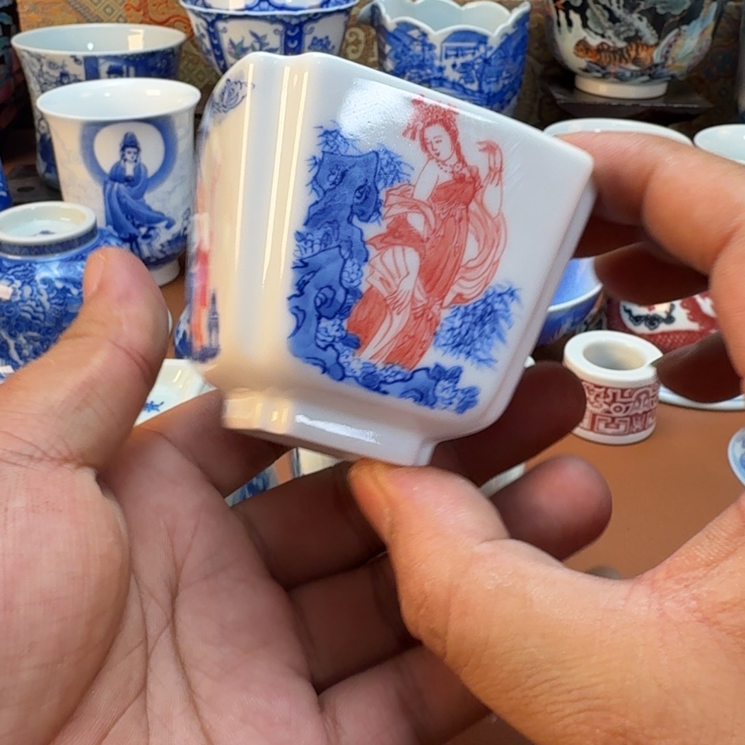 东***梦杯子陶景德镇全手工手绘陶瓷