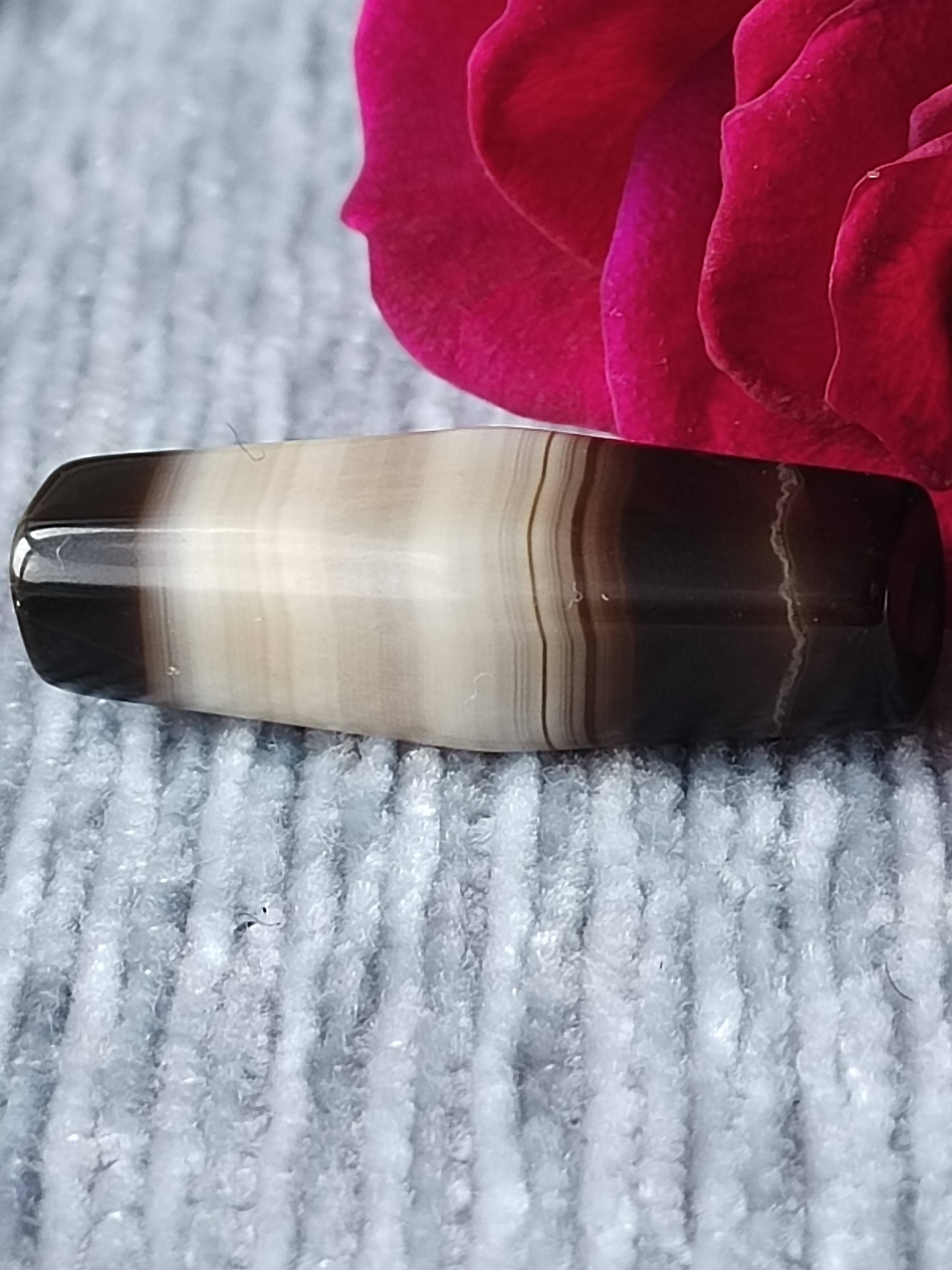 静雅古珠一蚕丝管珠一吊坠