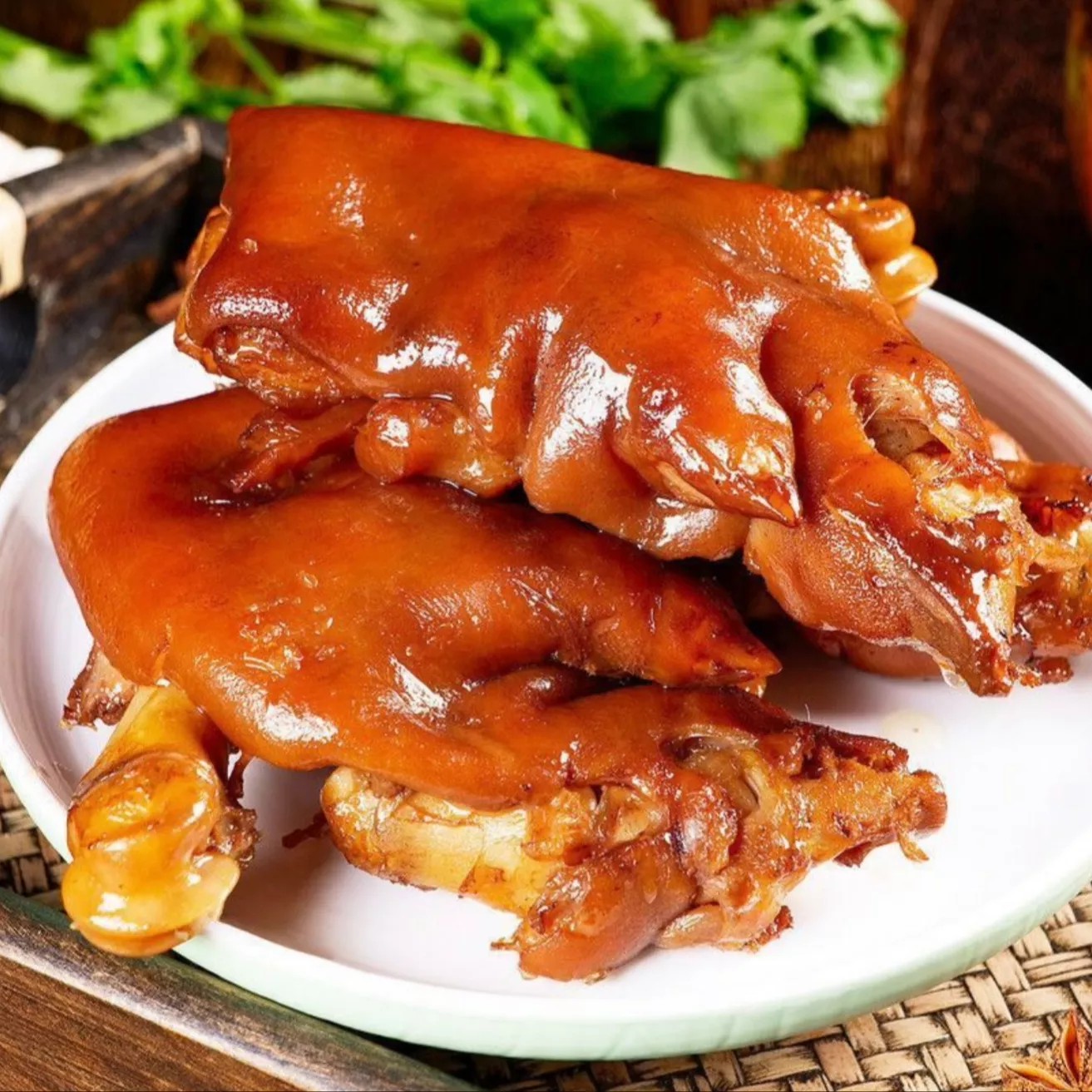 【发四袋】酱香卤猪蹄新鲜猪半蹄真空包装开袋即食400g*4