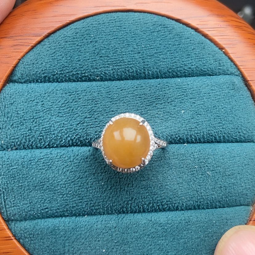 【闪购商品】银S925镶嵌戒指翡翠蕾*姐