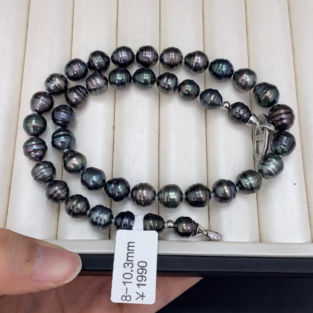 海水珍珠颈饰未镶嵌飞*大溪地项链8-10.3可定制瑶