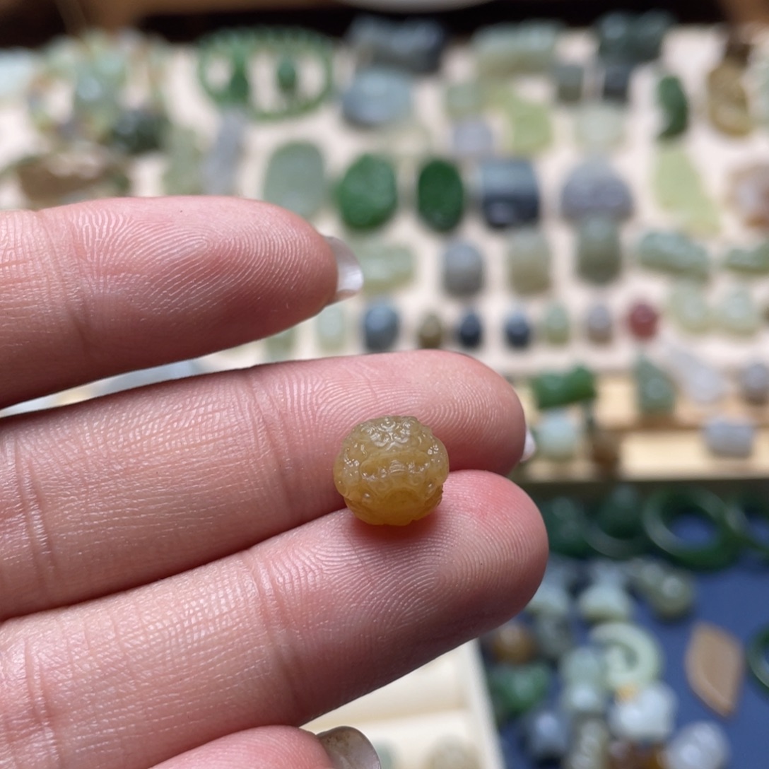 和田玉足银镶嵌吊坠(不含链)