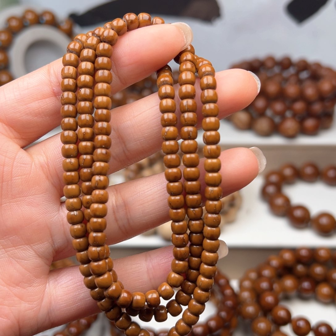 紫金鼠手串5x4纯肉实心药片脖褂