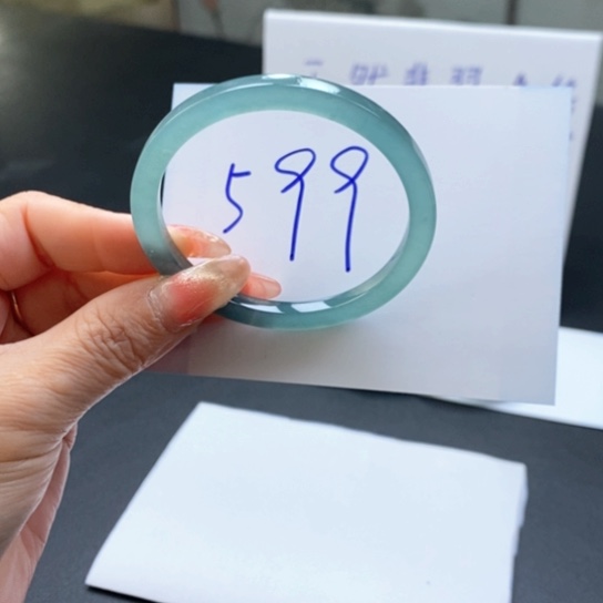 翡翠手镯未镶嵌陈*小54尺寸不退换