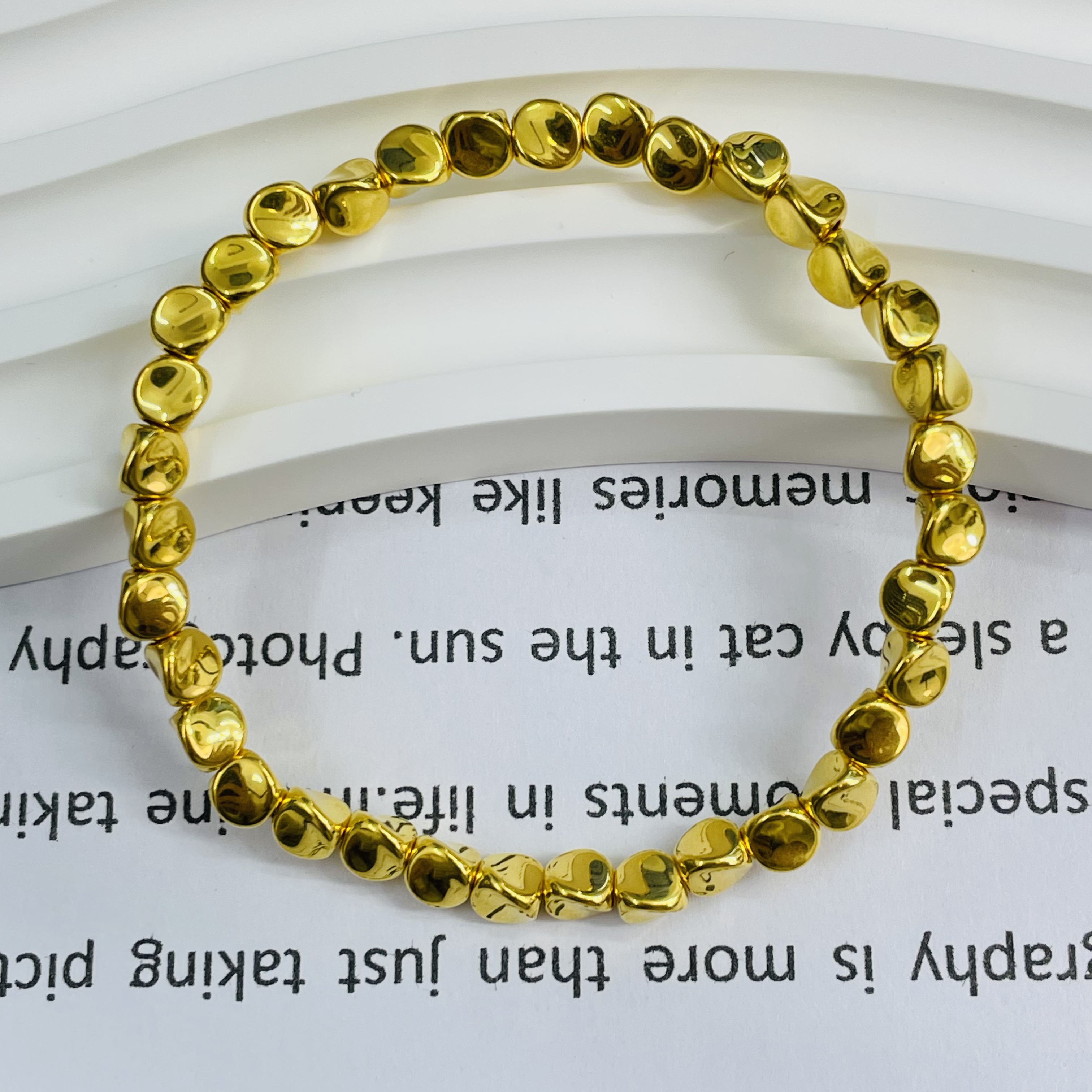 黄金足金999扭扭珠手串DP2914-03380