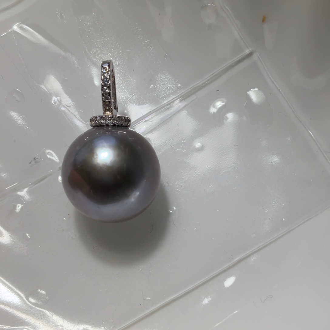 海水珍珠银S925镶嵌颈饰