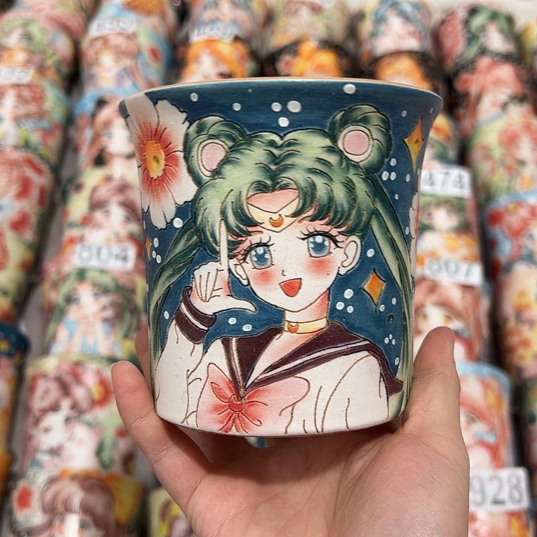 景德镇炫彩手绘口10.5高10