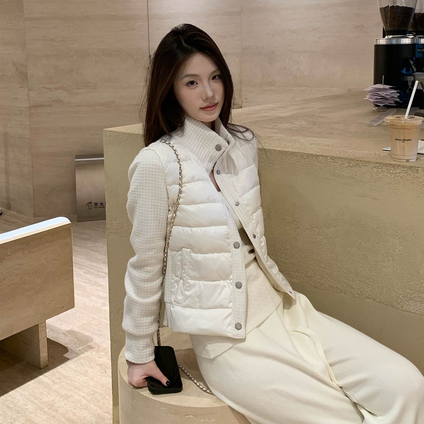 金雯社长【自在轻绒】90白鸭绒轻薄收腰修身排骨羽绒服冬季外套