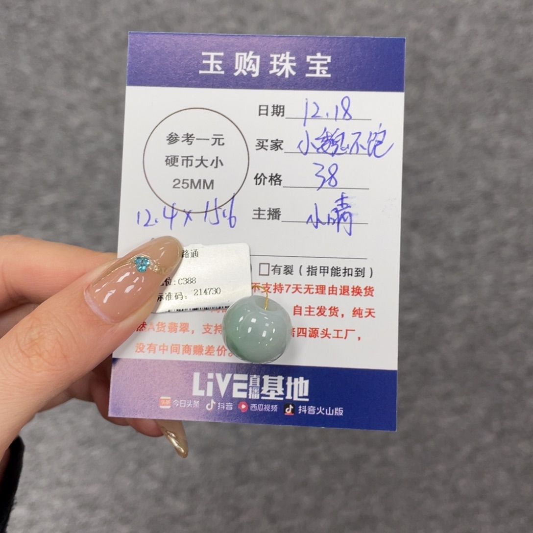 小***饱翡翠未镶嵌颈饰路路通