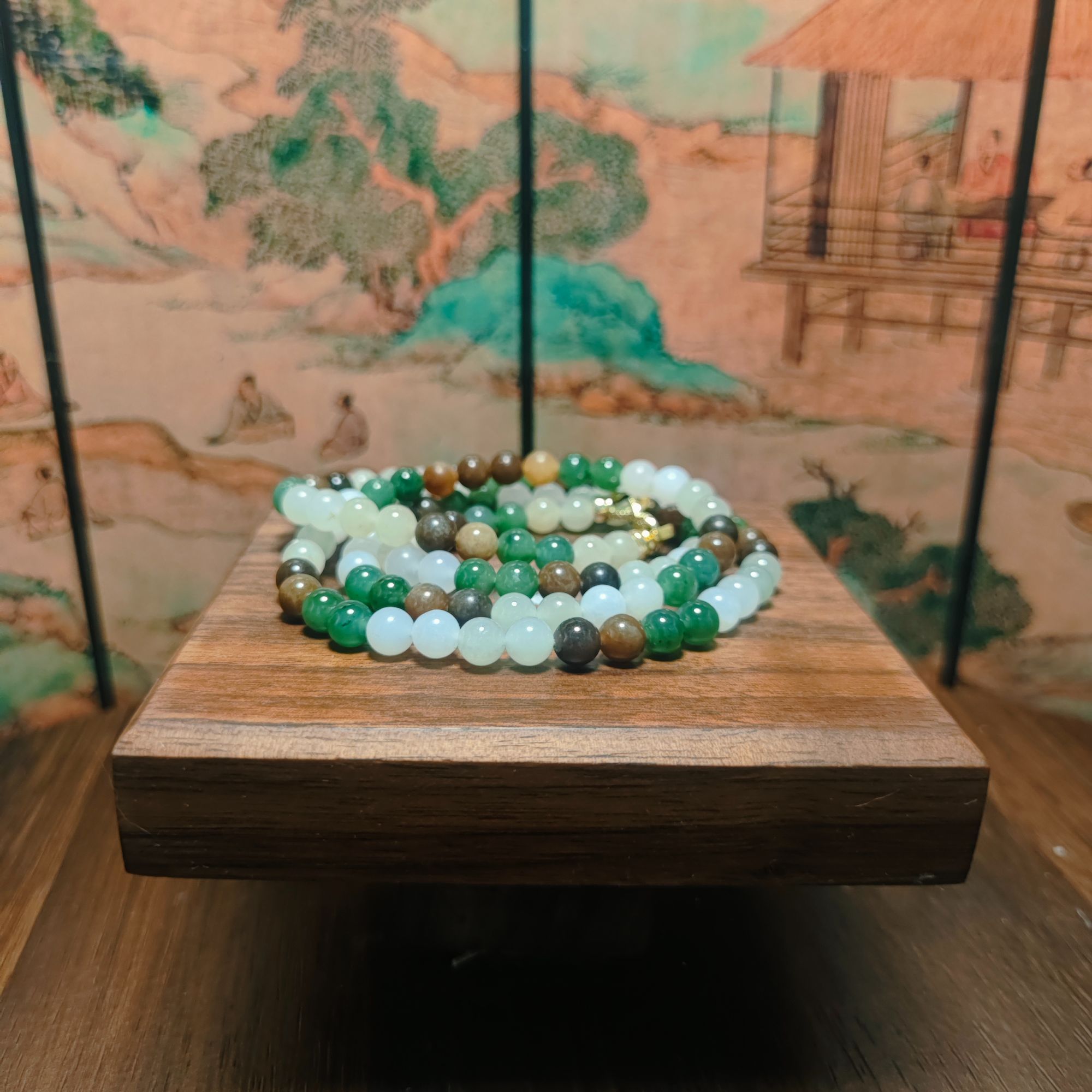A和田玉多宝圆珠项链1789