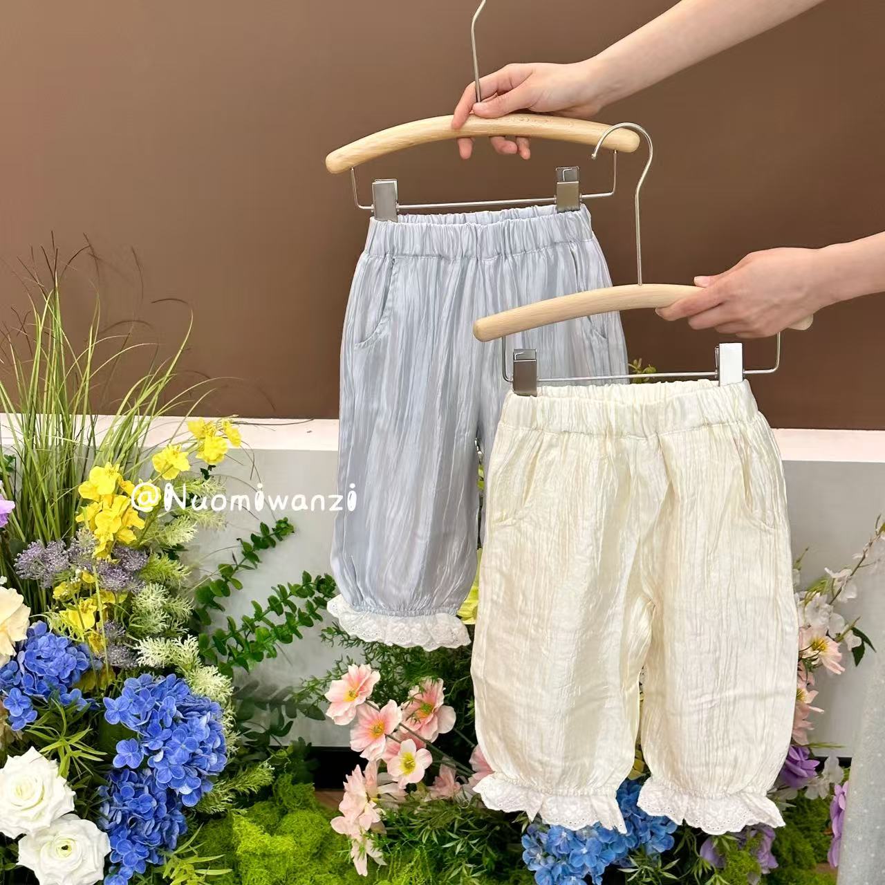 FX-1117-儿童时尚洋气百搭花边长裤（夏款）