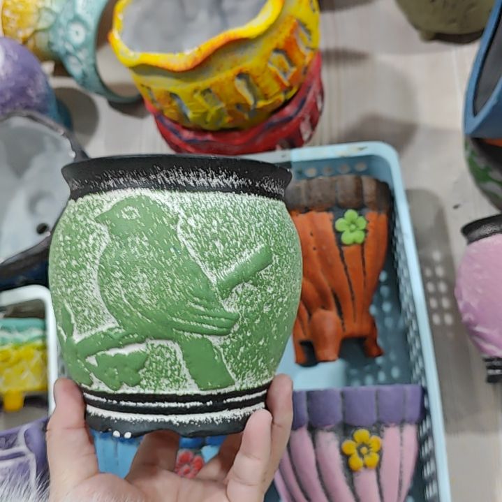 红陶吸水透气的白陶花盆凑满12发货