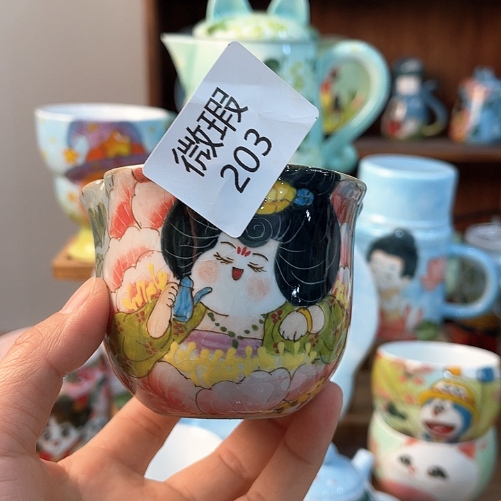 陶景德镇釉下手绘陶瓷 