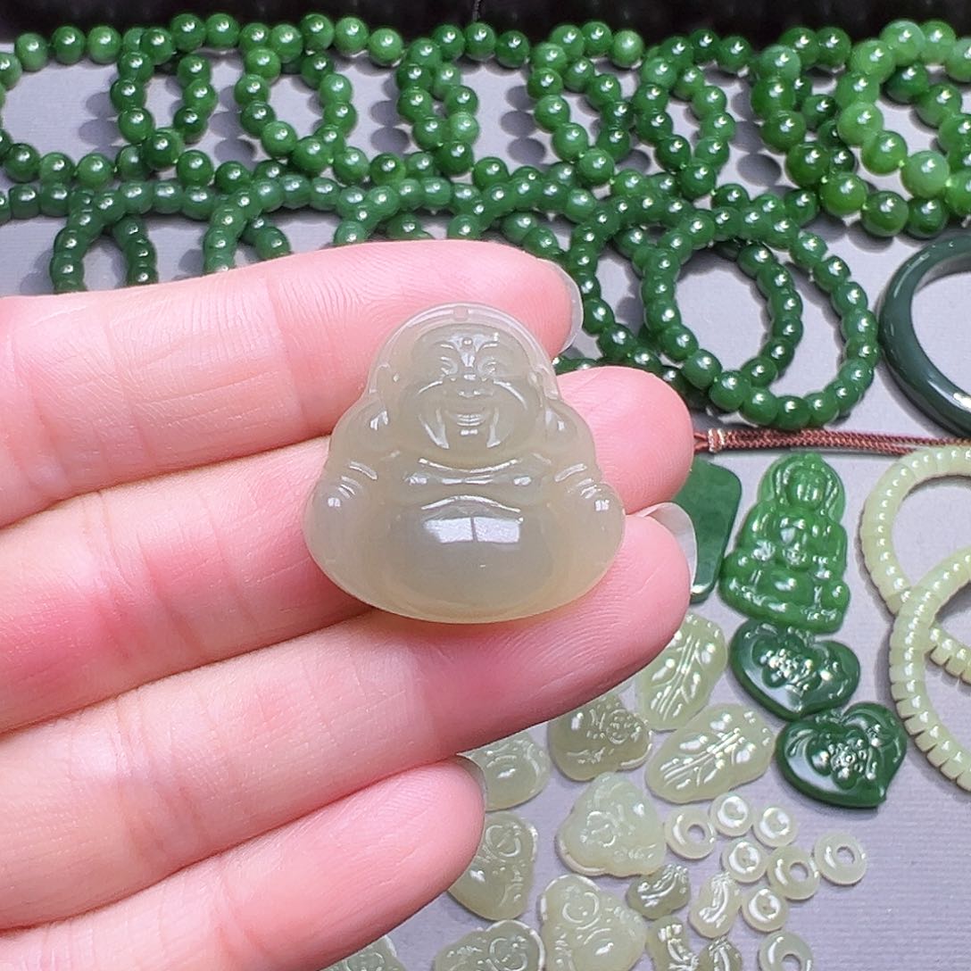 和田玉颈饰未镶嵌天然和田玉佛公吊坠25✖️25✖️9.8