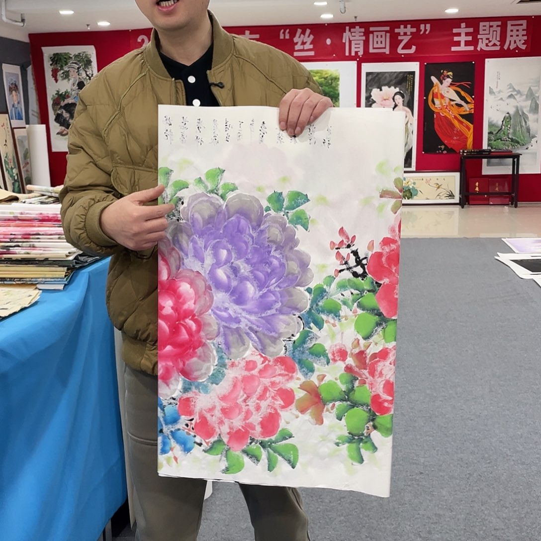 国画今天上午国画作品展示