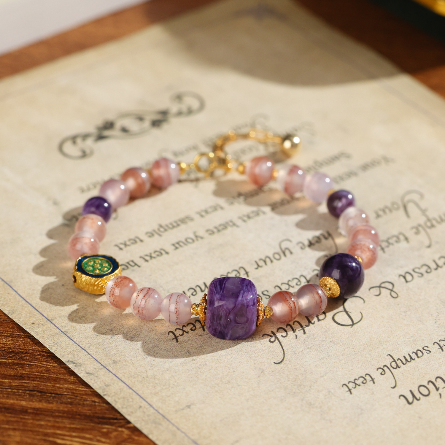 【诗语】一线玛瑙DIY手链多样性发一 T2-184 F2-094