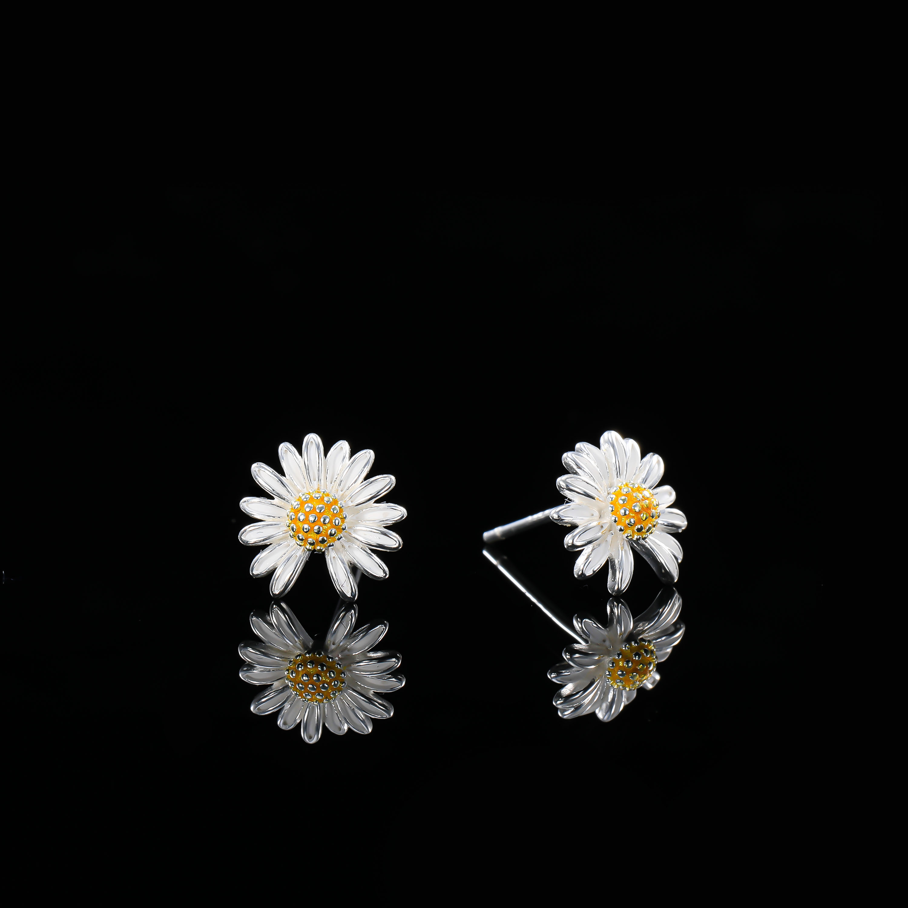 925银耳饰 ——木木（SA521）纯银小雏菊耳饰