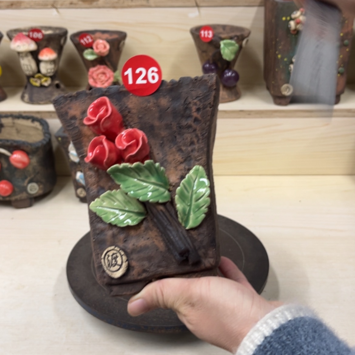 【闪购商品】紫砂花盆126号内口9.5外高15