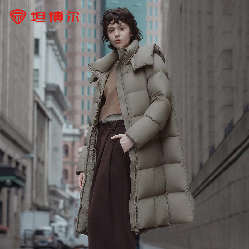 坦博尔24新款雅丹风百搭时尚好羽绒服女户外加厚冬季休闲保暖外套