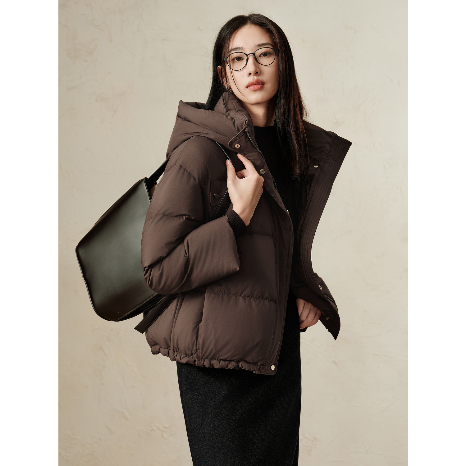 【羊羊专属】玖姿·安娜蔻JTED03334保暖短鹅绒宽松泡芙羽绒女冬