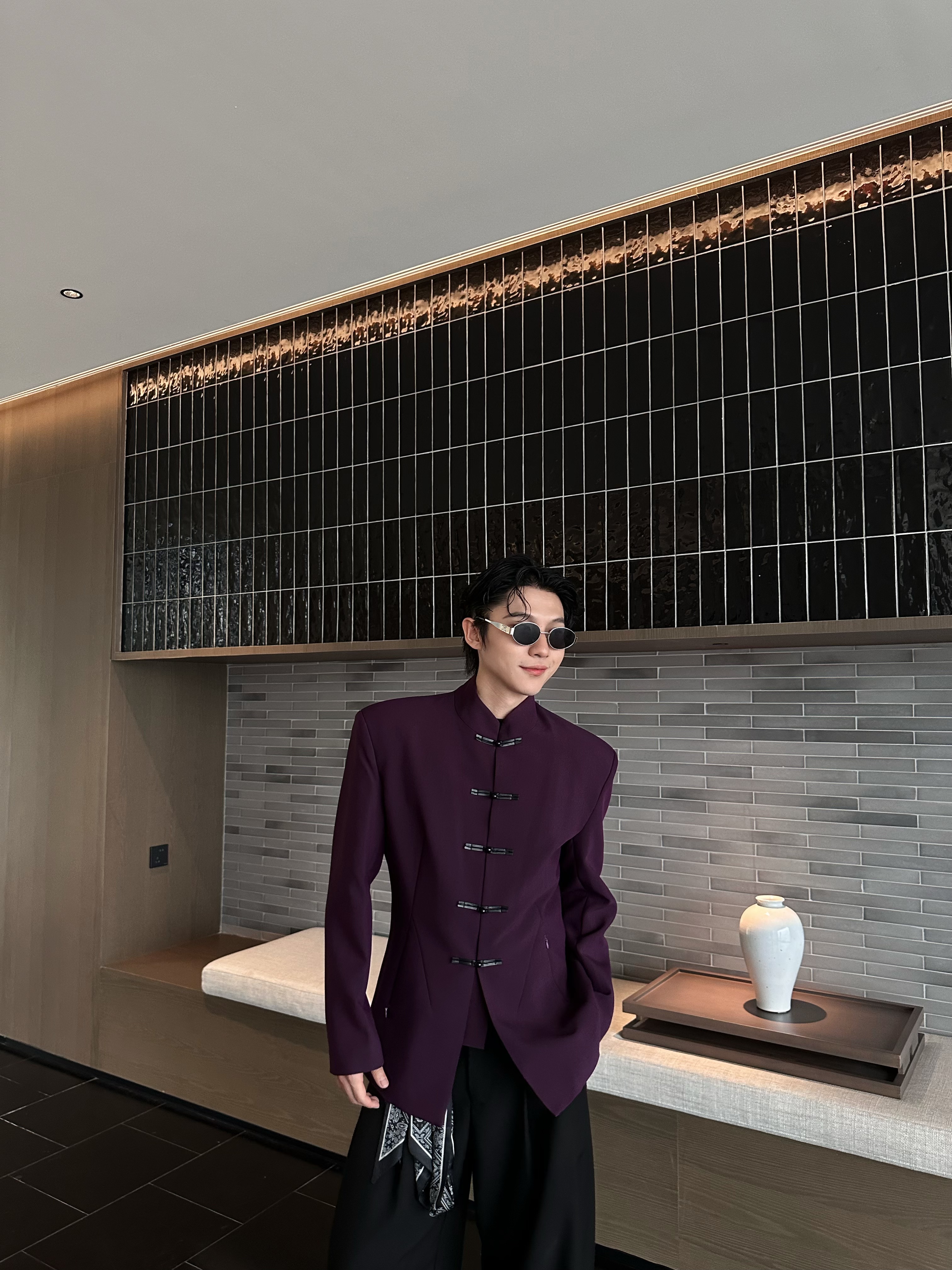 【FANG BH】男士新中式盘扣立体剪裁时装倒三角腔调气质西服国风