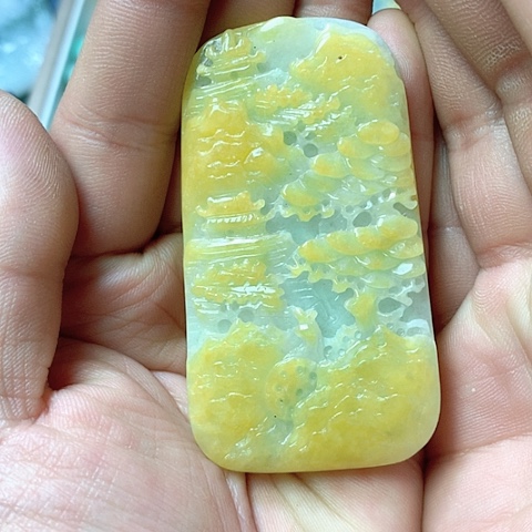 翡翠颈饰未镶嵌天然缅甸翡翠a货