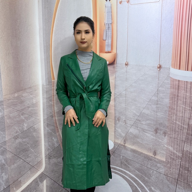 2025年新款长款皮衣外套时尚