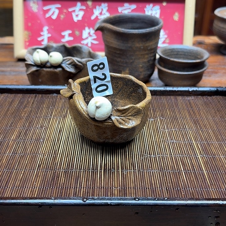 纯手工制作粗陶茶具