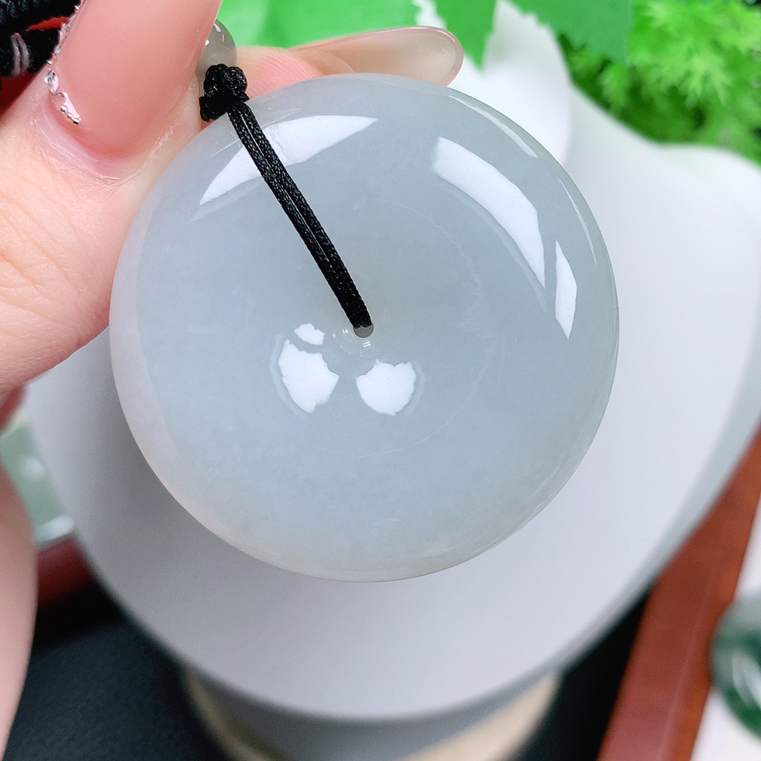 翡翠未镶嵌颈饰平安41.6-9.6