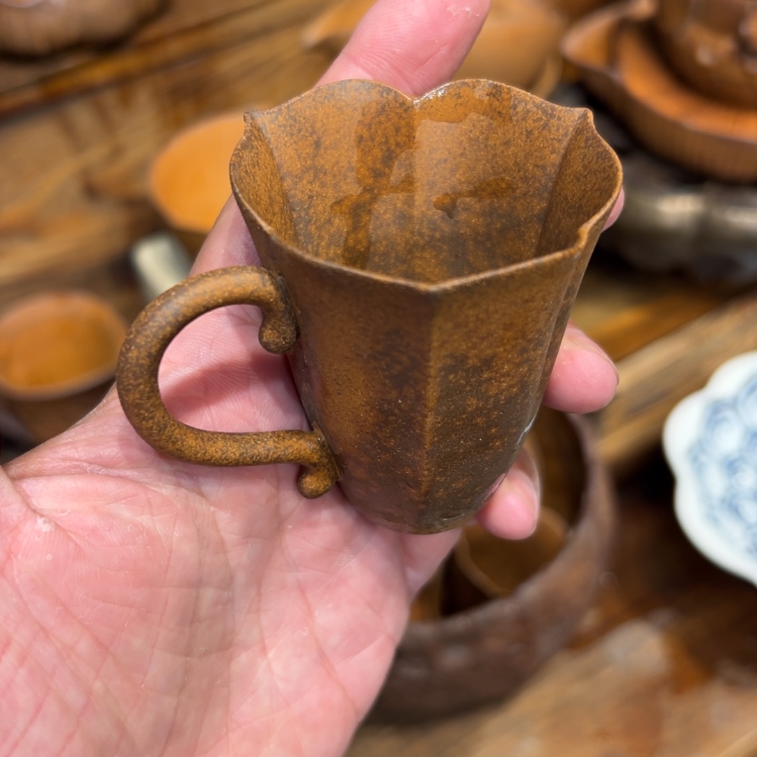 复古风格老陶泥系列茶盘茶具摆件