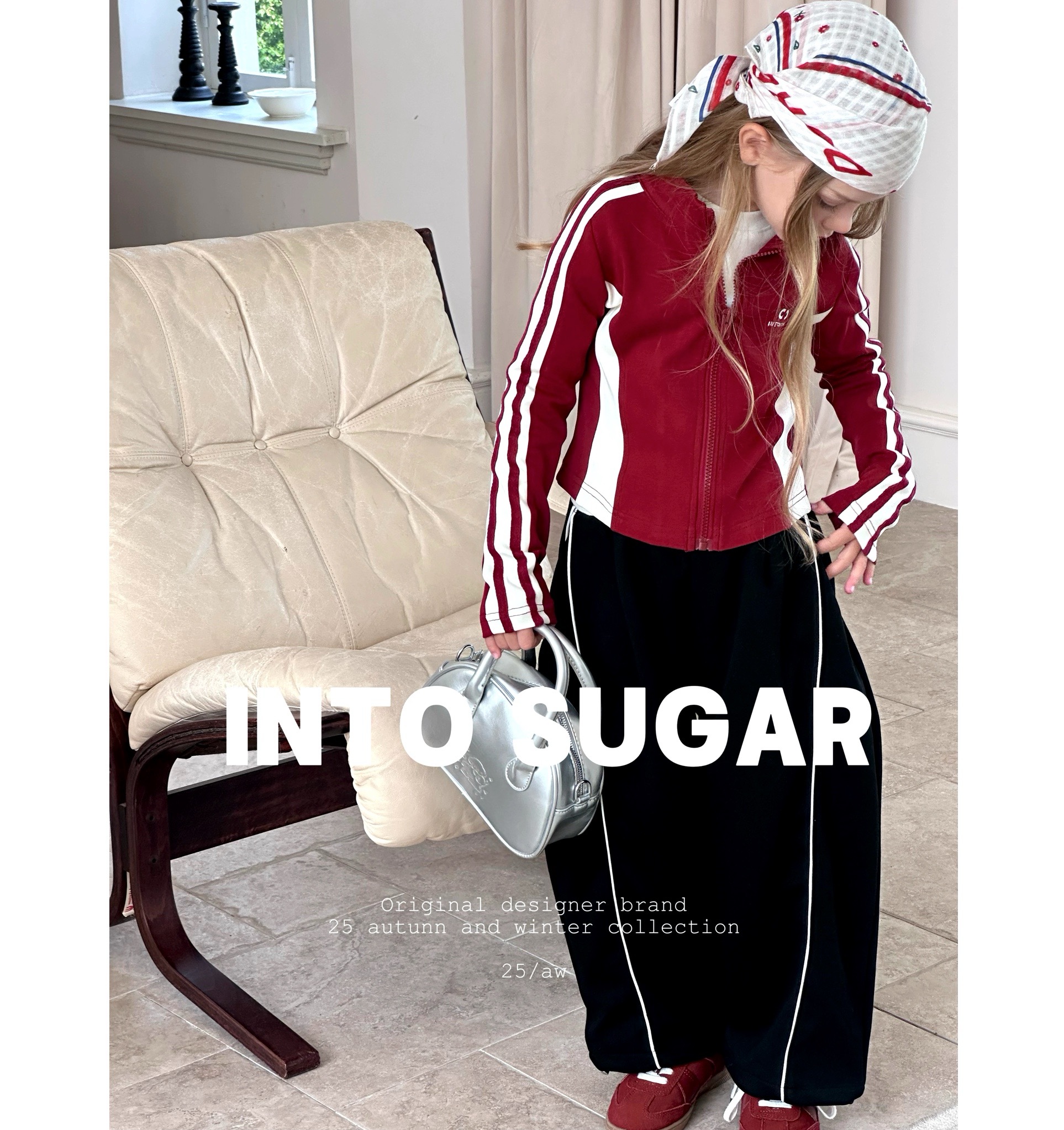 INTO-25A022-秋新款女童休闲韩版中大童立体卡绳卫裤