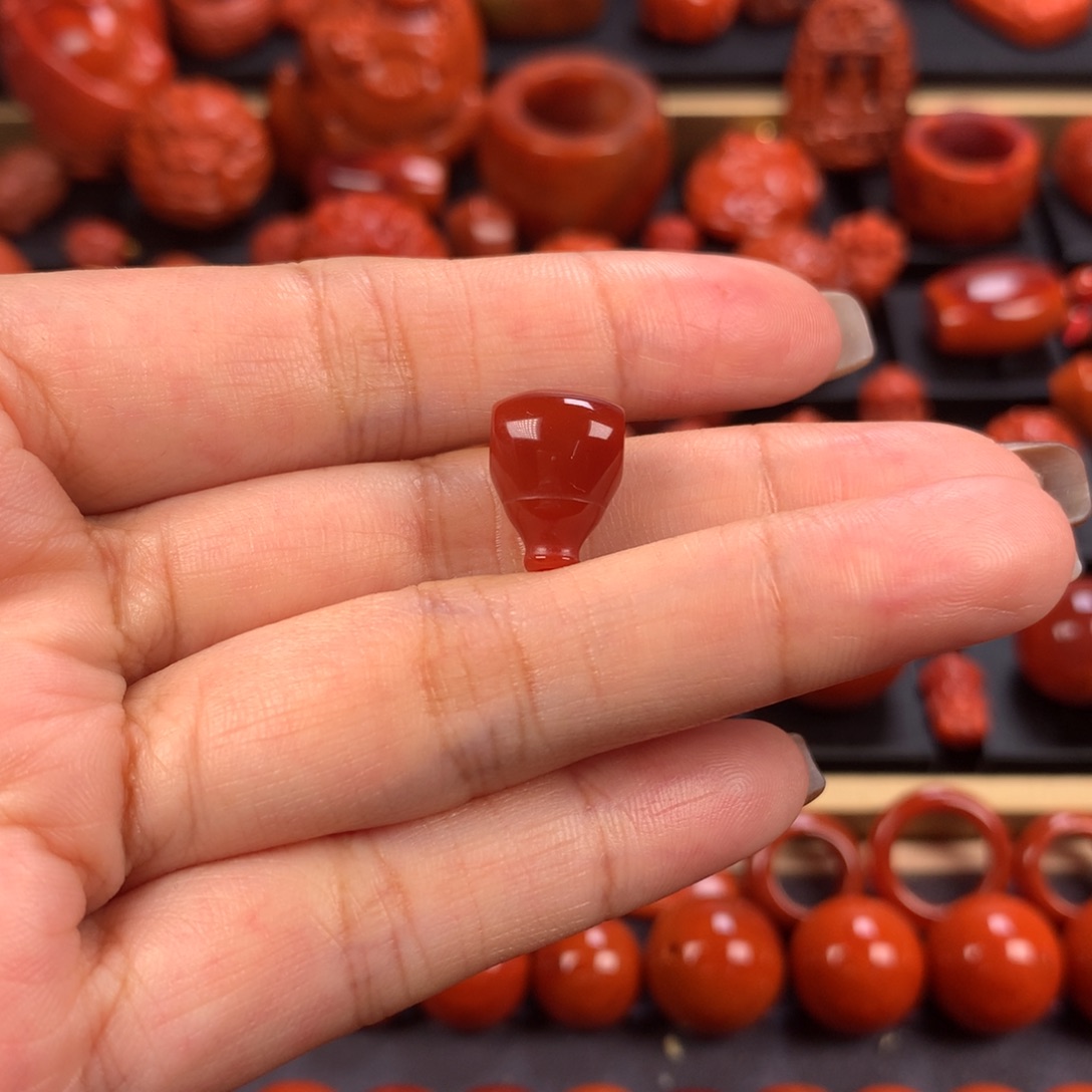 未镶嵌三通9mm➕南红玛瑙