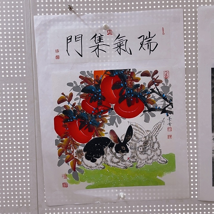 瑞气集门年画好好看