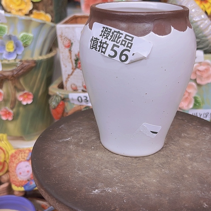 紫砂花盆粗陶材质多肉花盆