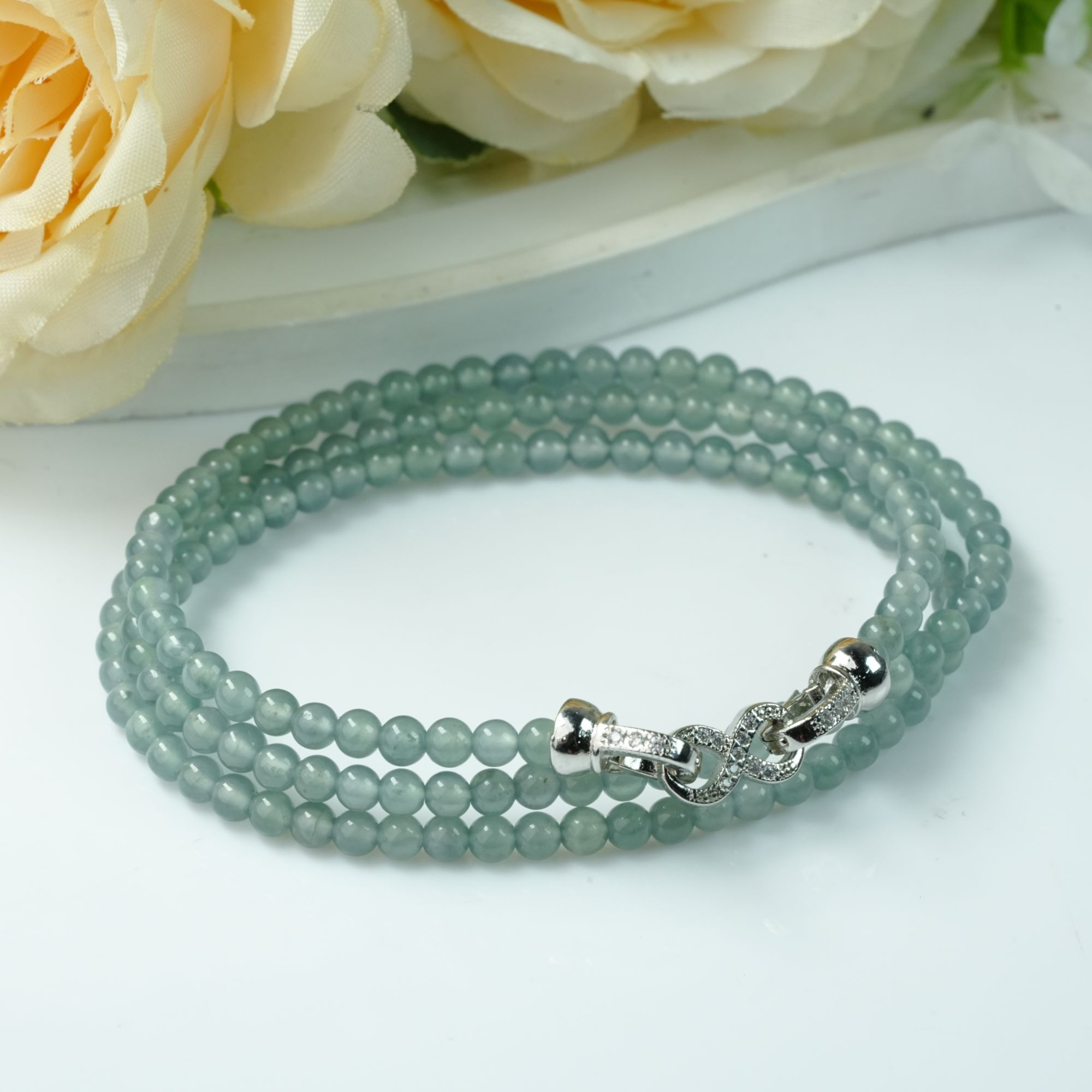 【小北好物】翡翠圆珠项链尺寸约3mm+【多样性发一件】2QH02X1445