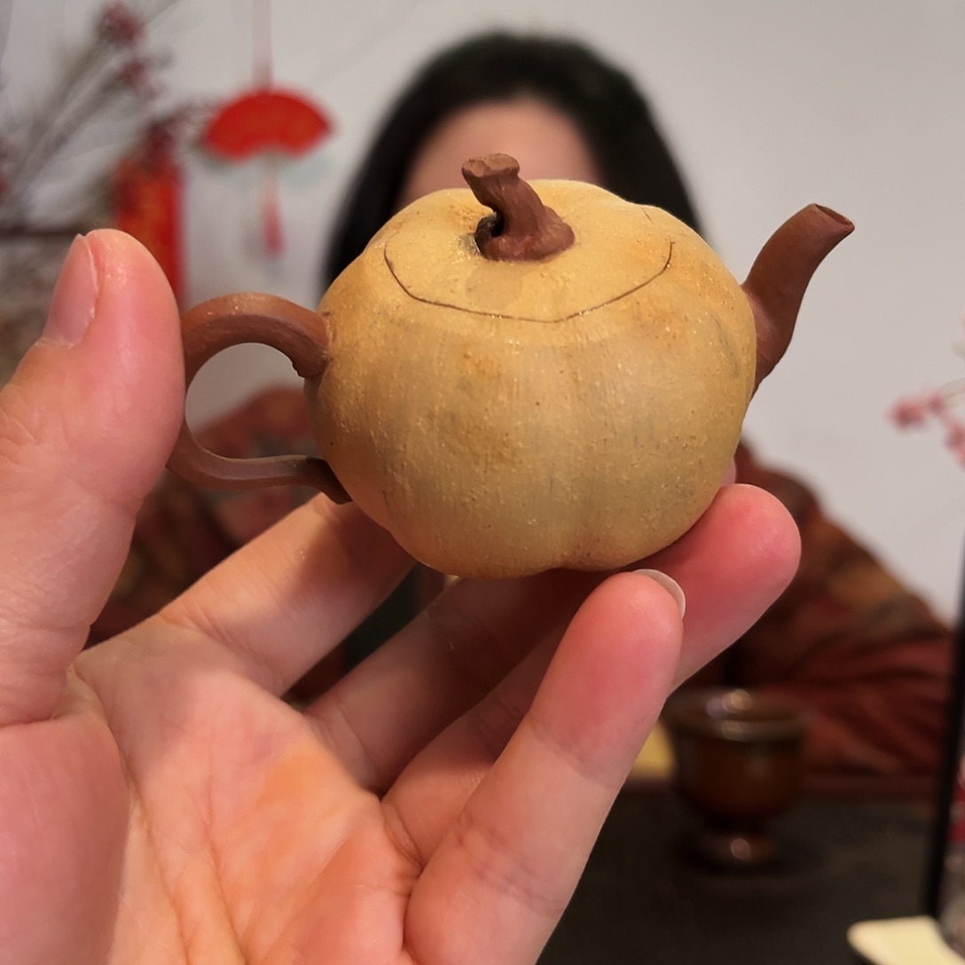 紫砂花器粉段泥南瓜