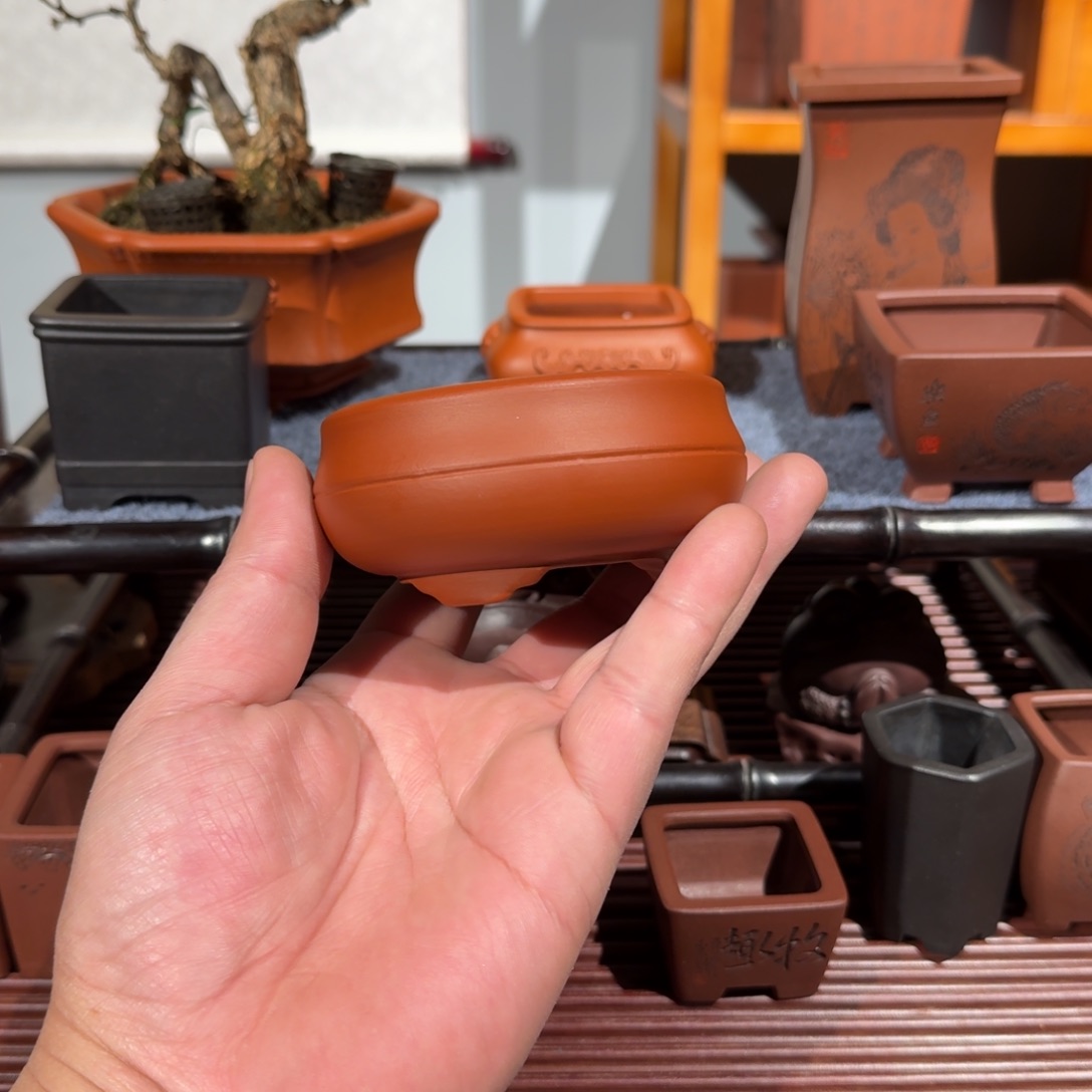 紫砂花盆原矿紫泥