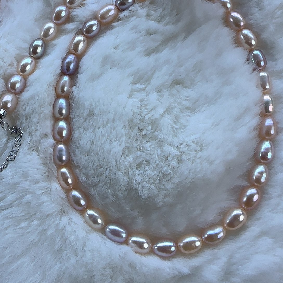 银S925镶嵌项链定制914淡水珍珠