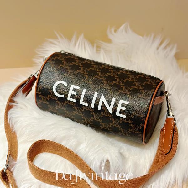 大吉中古/Celine瑟琳老花圆筒斜挎包