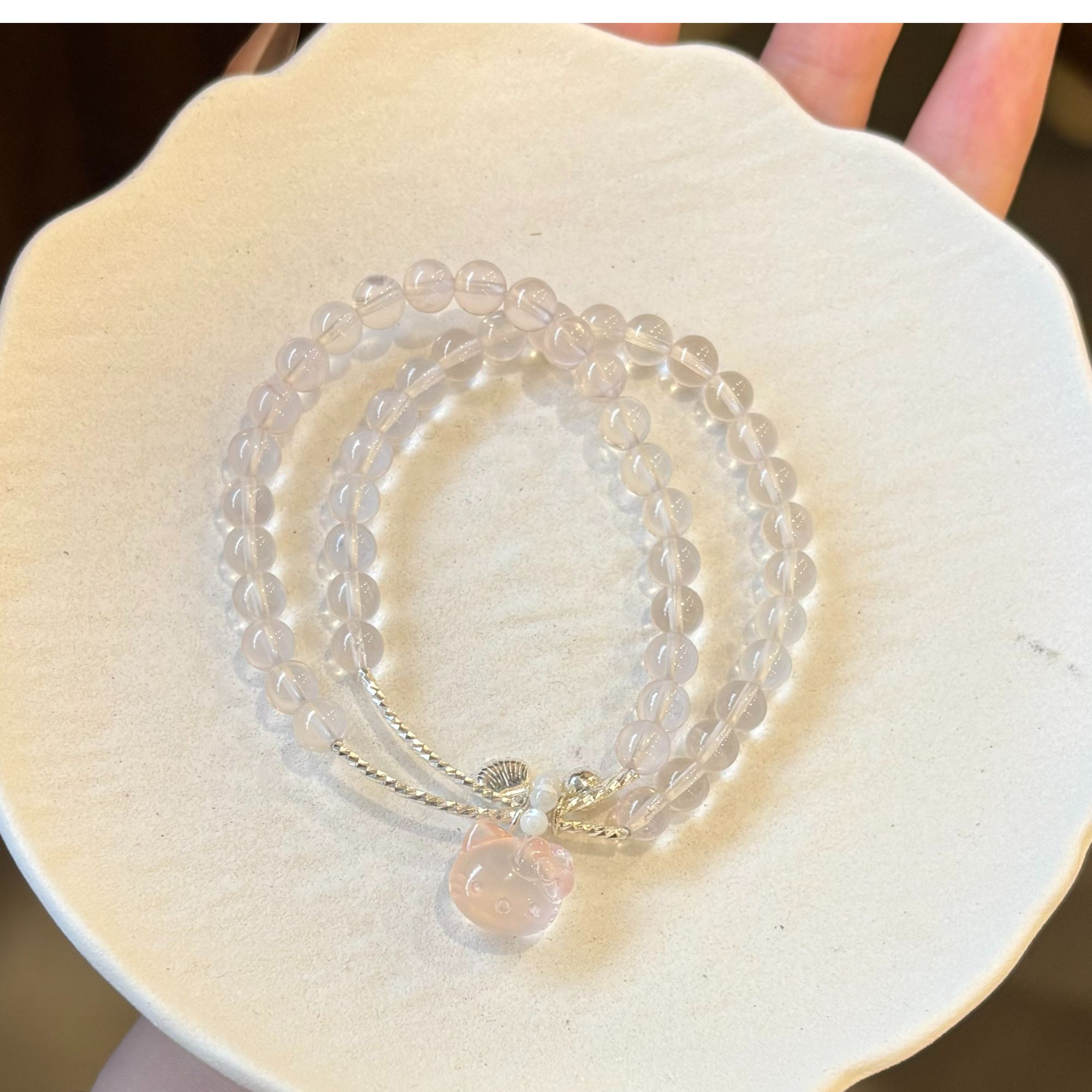 【kitty贝壳】粉水晶设计款手串 多样性发其一