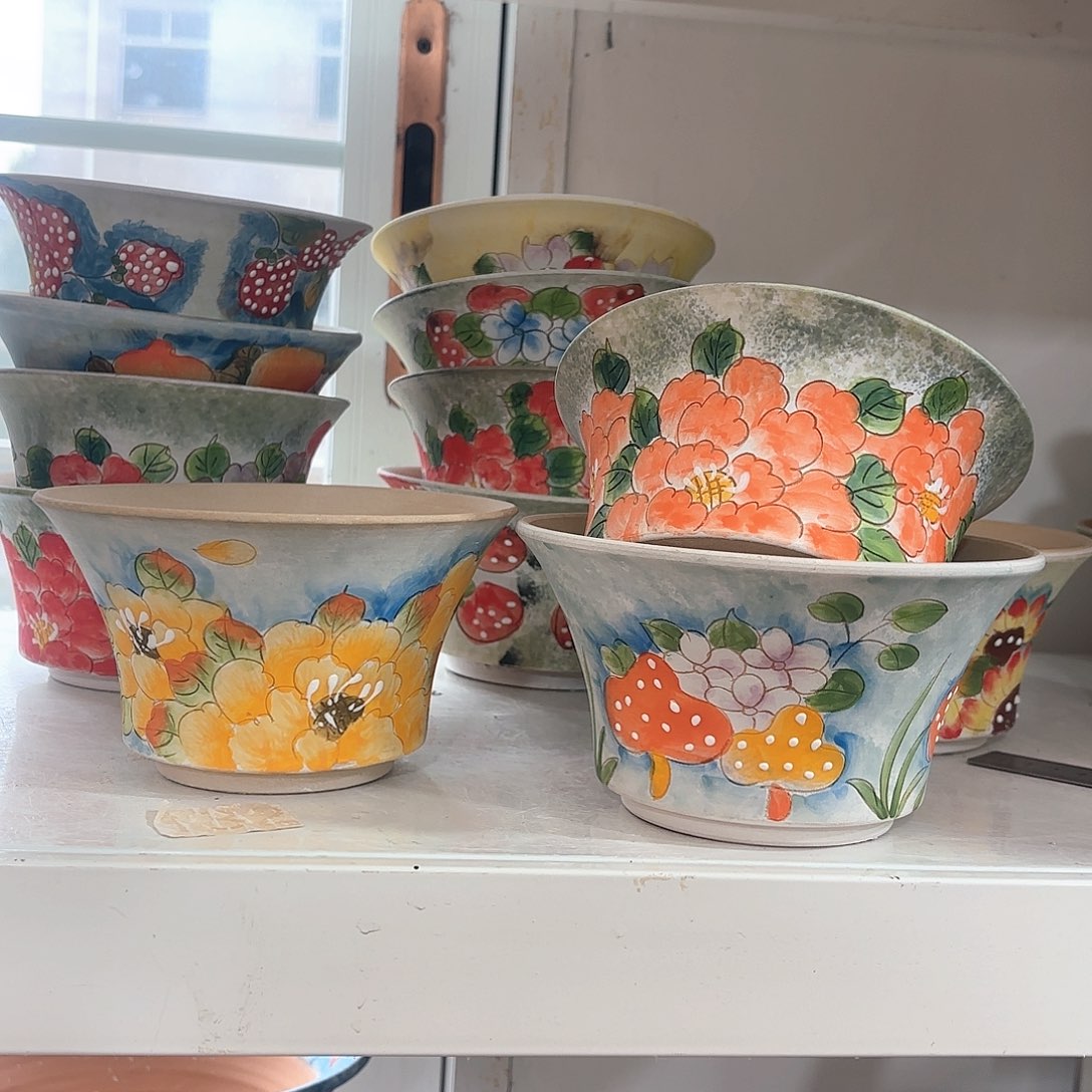 紫砂花盆手工花盆默认微瑕14/8