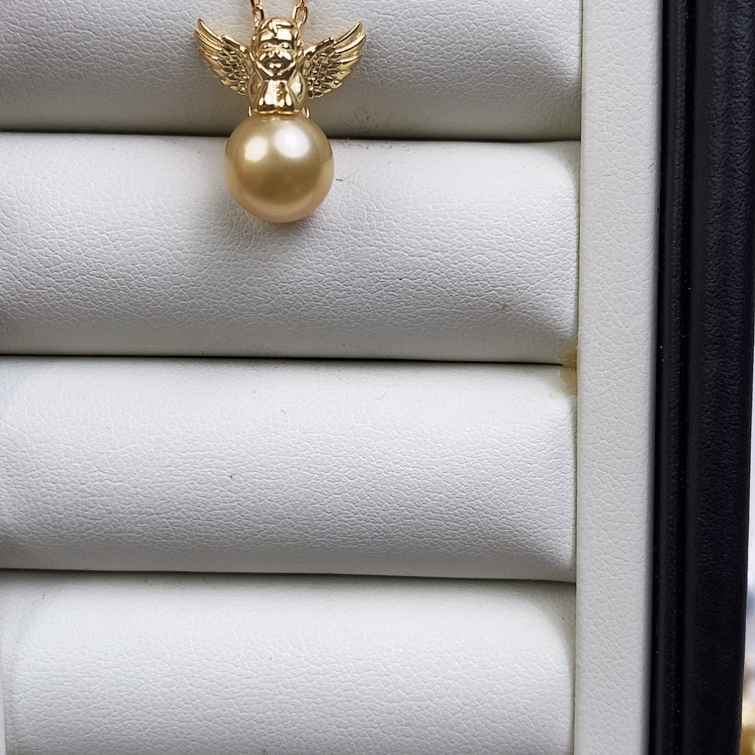 海水珍珠银S925镶嵌颈饰