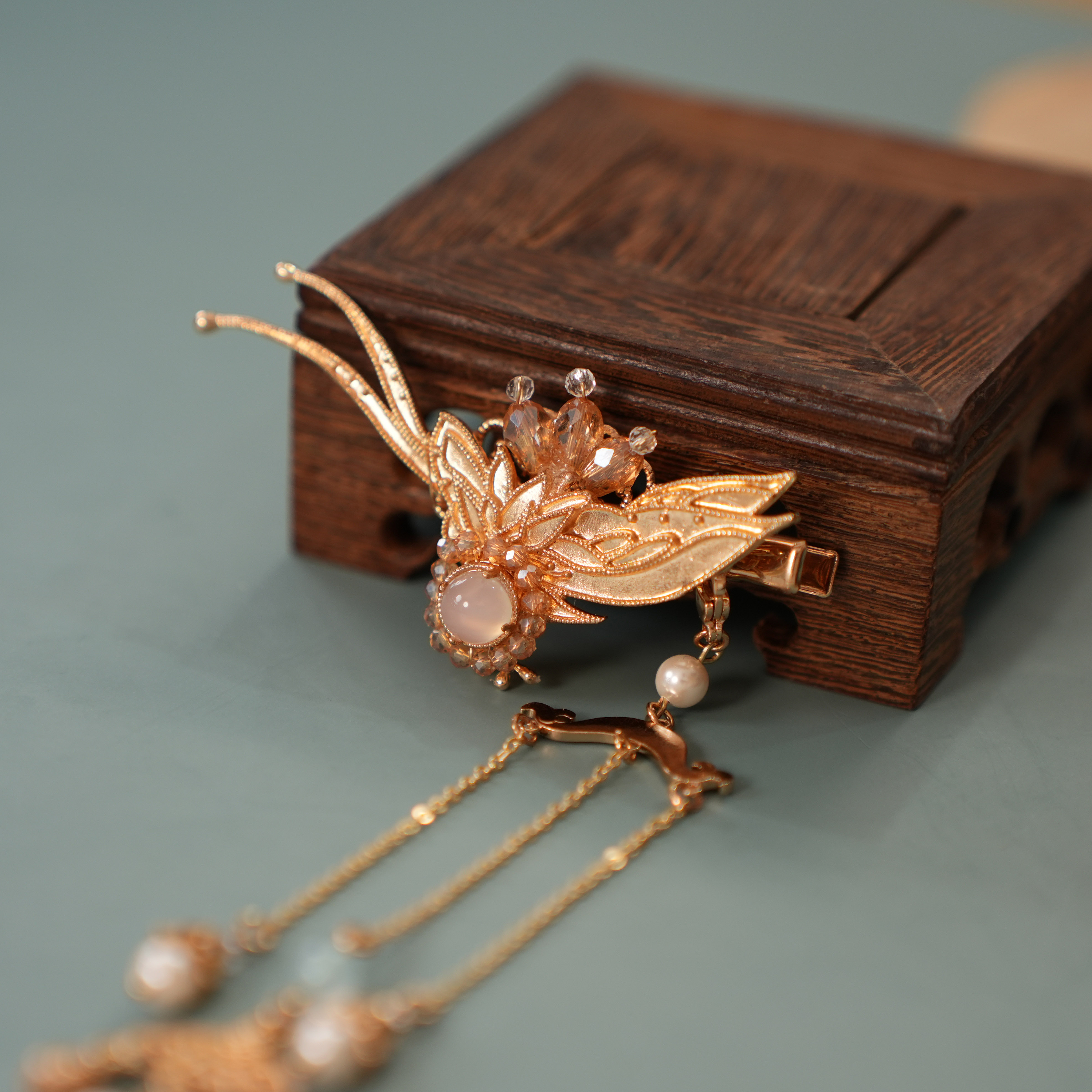 古悦倾城【清雪发夹】古风汉服头饰原创手作新中式复古发夹发饰礼品