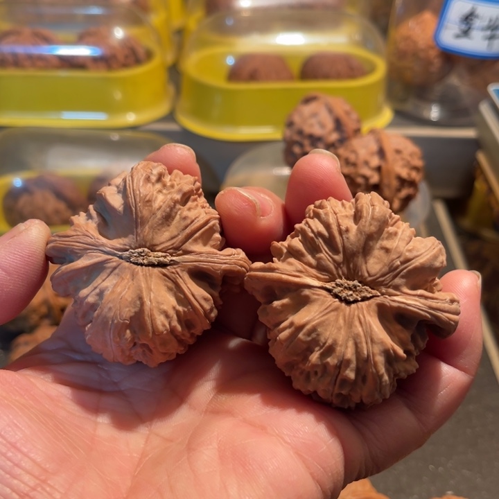 文玩核桃把件球白48