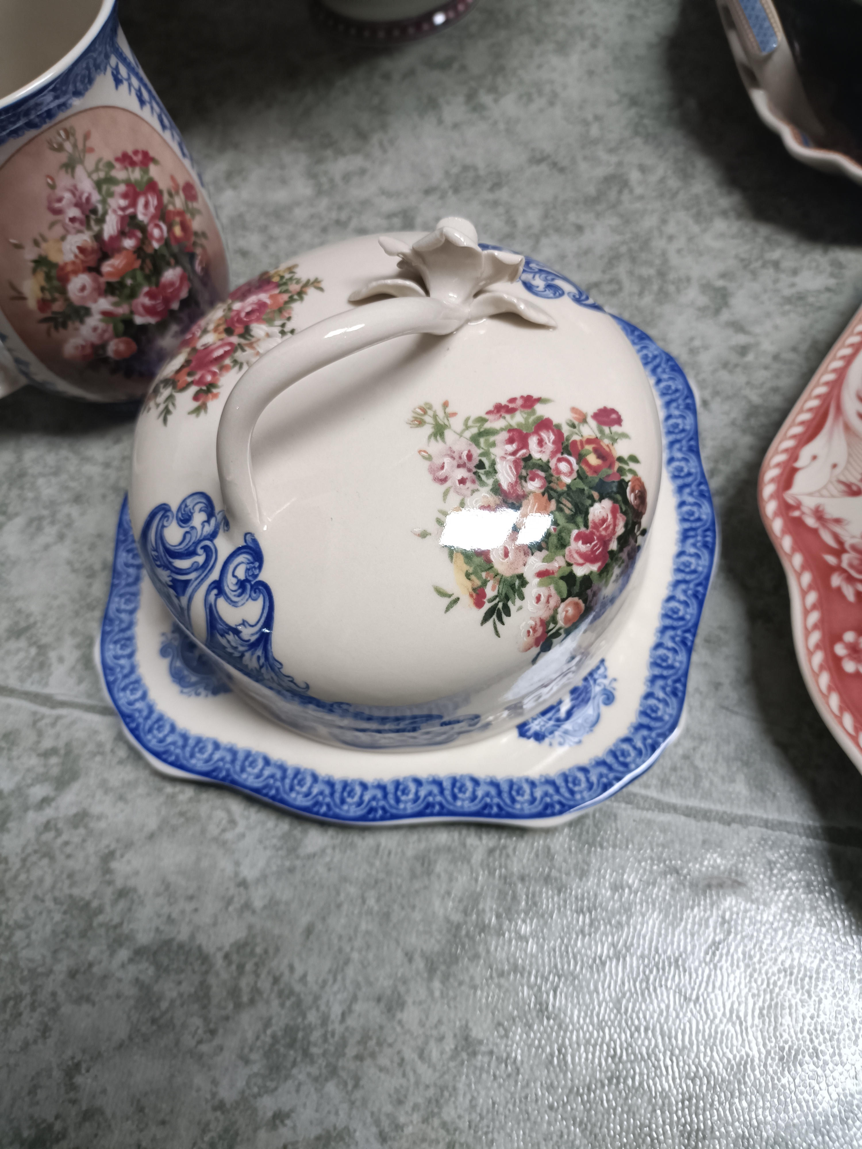 欧洲名画蓝色牛油盒