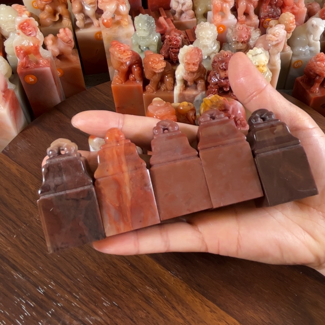 老挝石印石5个印章