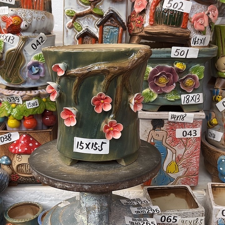 粗陶材质多肉花盆