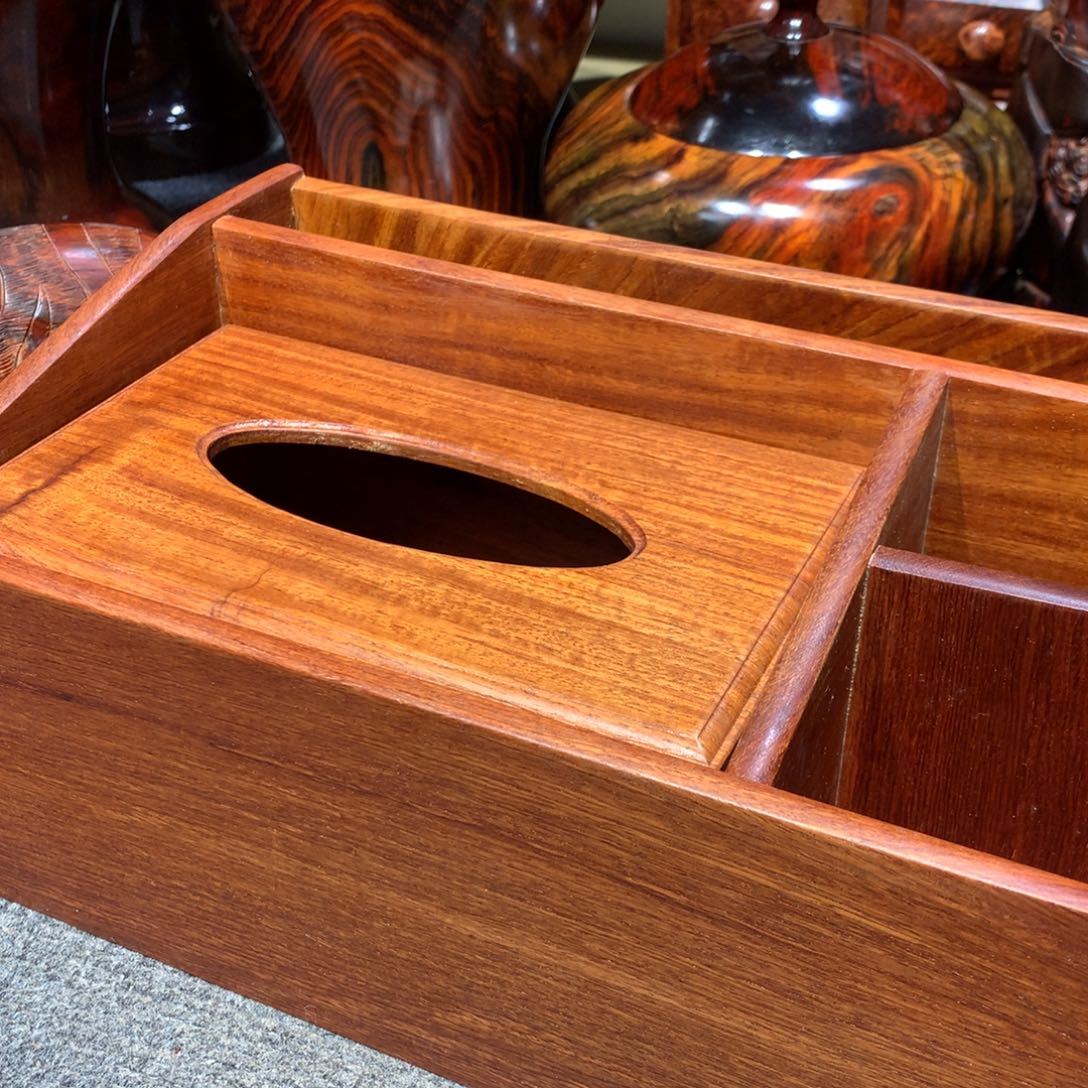 冰***甜木缅甸花梨木多功能收纳盒