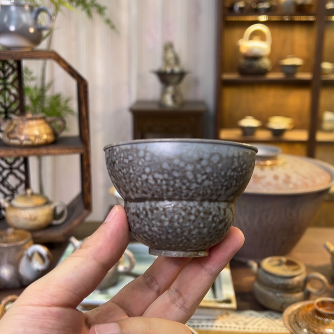 不染柴烧精品葫芦杯