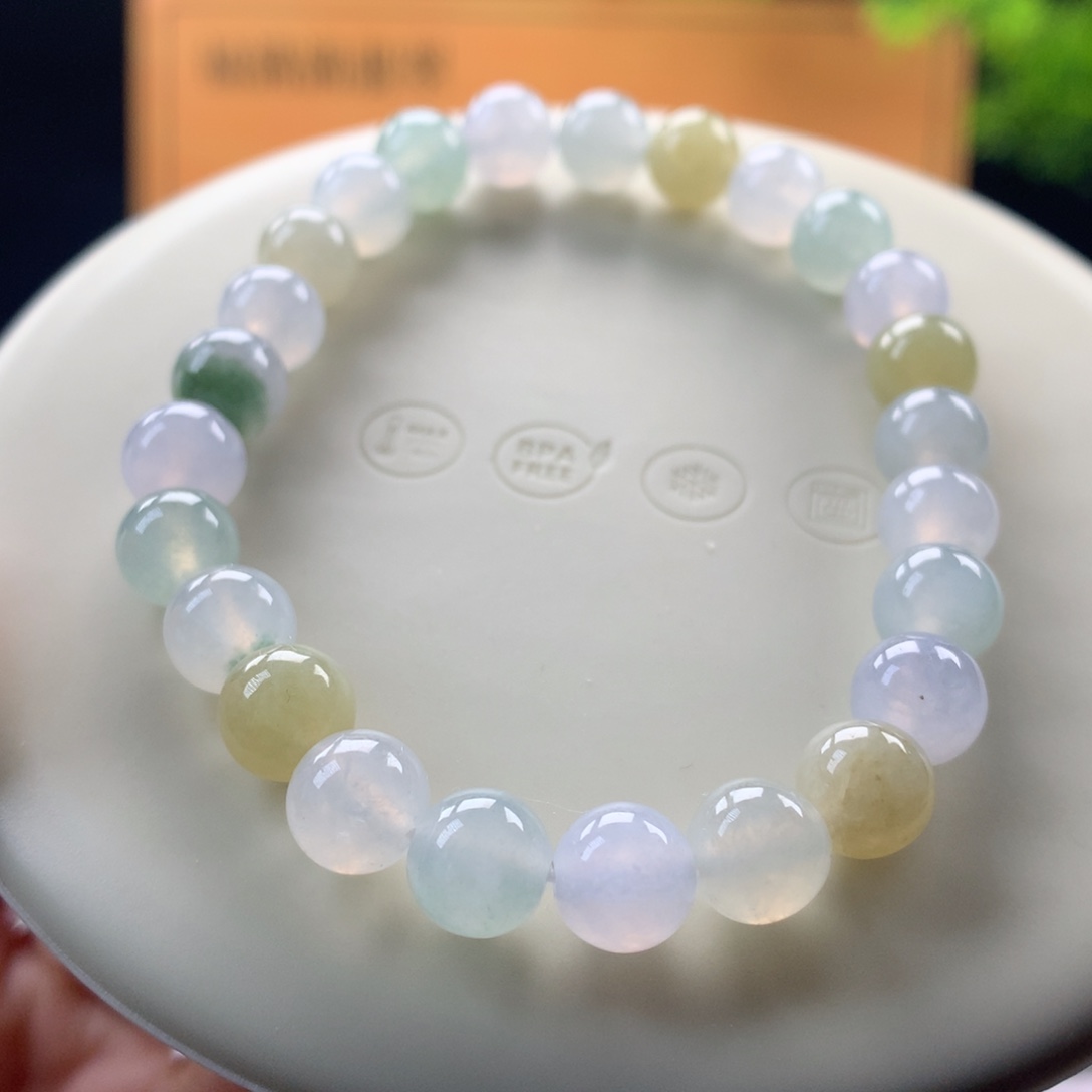 翡翠未镶嵌手链卡7.4